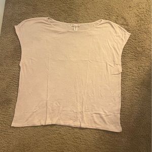 Victoria Secret Light Pink Ribbed Cap Sleeve Shirt